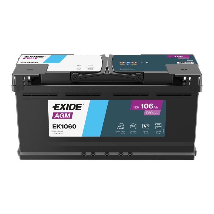 Batterie Start & Stop AGM Exide EK1060 12 V 106 Ah 950 A – AGM