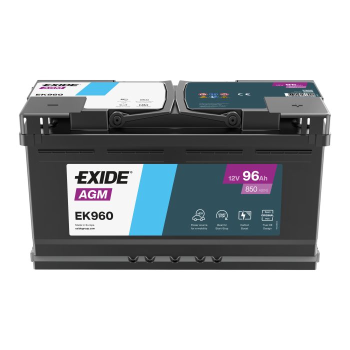 Batterie Start & Stop AGM Exide EK960 12 V 96 Ah 850 A – AGM