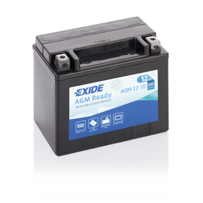 Batterie moto Exide AGM Ready AGM12-10 12 V 10 Ah 150 A – AGM