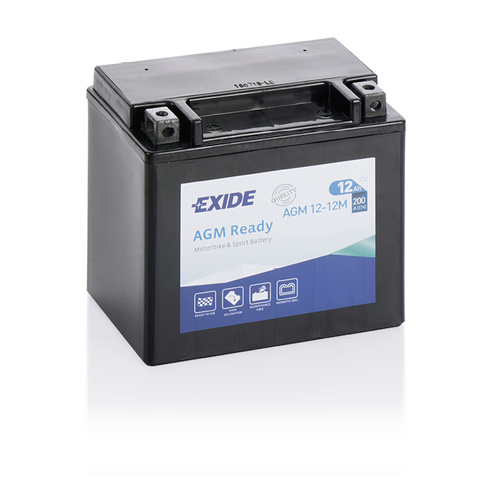 Batterie moto Exide AGM Ready AGM12-12M 12 V 12 Ah 200 A – AGM