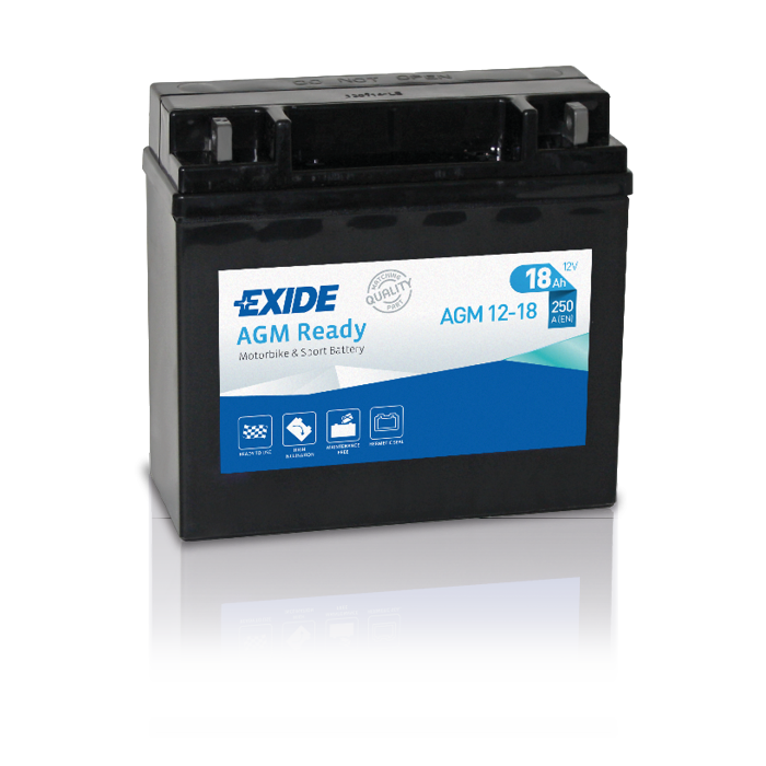 Batterie moto Exide AGM Ready AGM12-18 12 V 18 Ah 250 A – AGM
