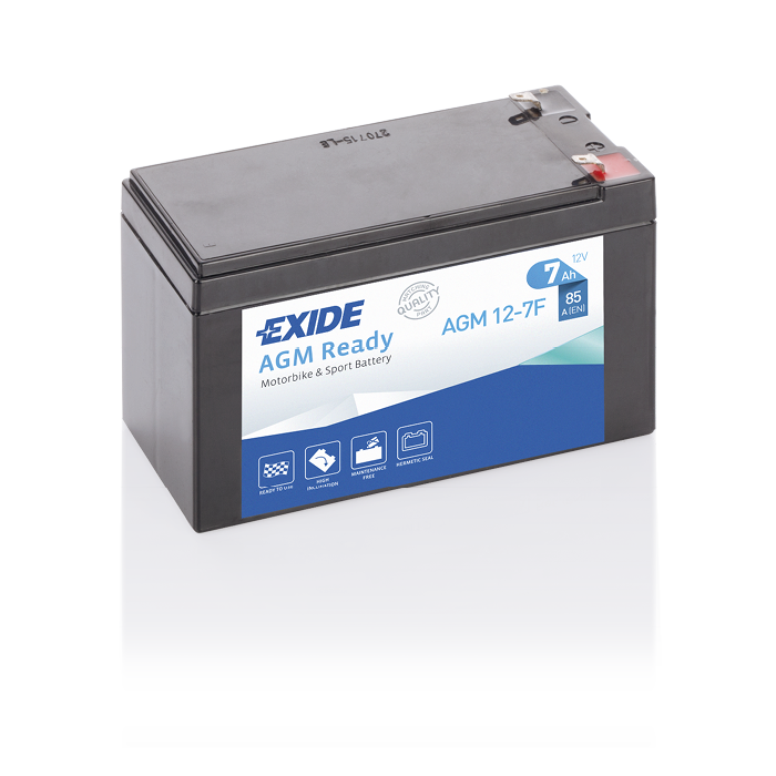 Batterie moto Exide AGM Ready AGM12-7F 12 V 7 Ah 85 A – AGM