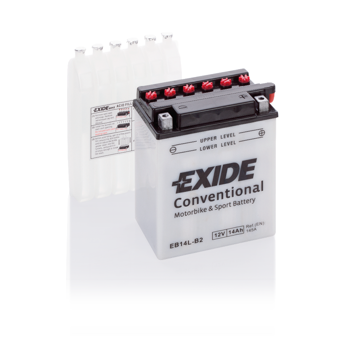 Batterie moto Exide Bike EB14L-B2 12 V 14 Ah 145 A – Plomb-acide (électrolyte liquide)