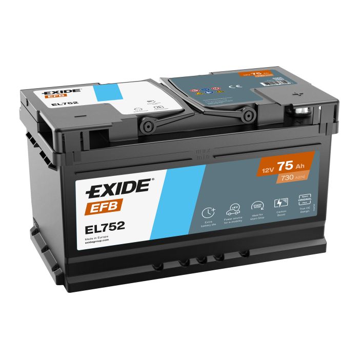 Batterie Start & Stop EFB Exide EL752 12 V 75 Ah 730 A – EFB