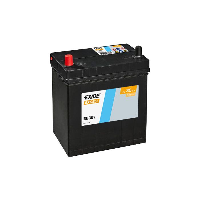 Batterie de démarrage Exide Excell EB357 12 V 35 Ah 240 A – Plomb-acide (sans entretien)