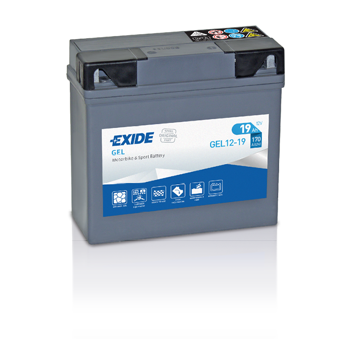 Batterie moto GEL Exide GEL12-19 12 V 19 Ah 185 A – GEL