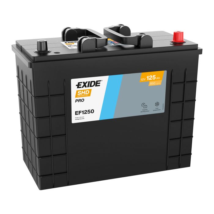 Batterie de démarrage Exide PowerPRO EF1250 12 V 125 Ah 850 A – Plomb-acide (sans entretien)