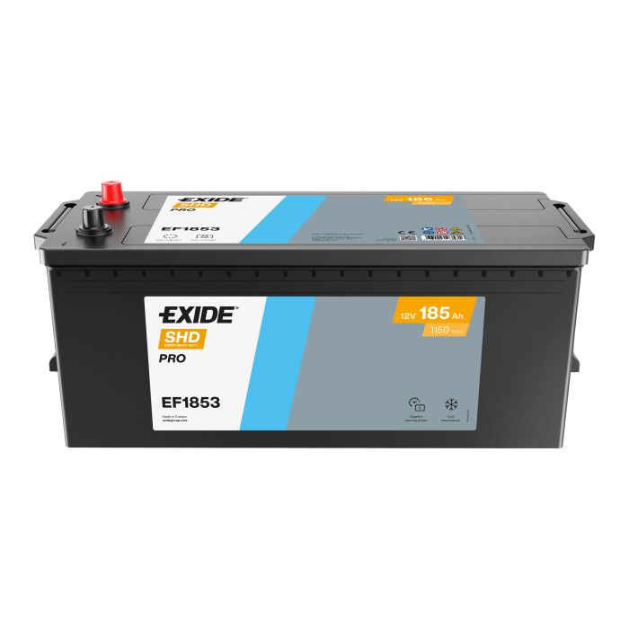 Batterie de démarrage Exide PowerPRO EF1853 12 V 185 Ah 1150 A – Plomb-acide (sans entretien)