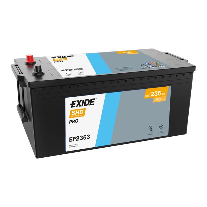 Batterie de démarrage Exide PowerPRO EF2353 12 V 235 Ah 1300 A – Plomb-acide (sans entretien)