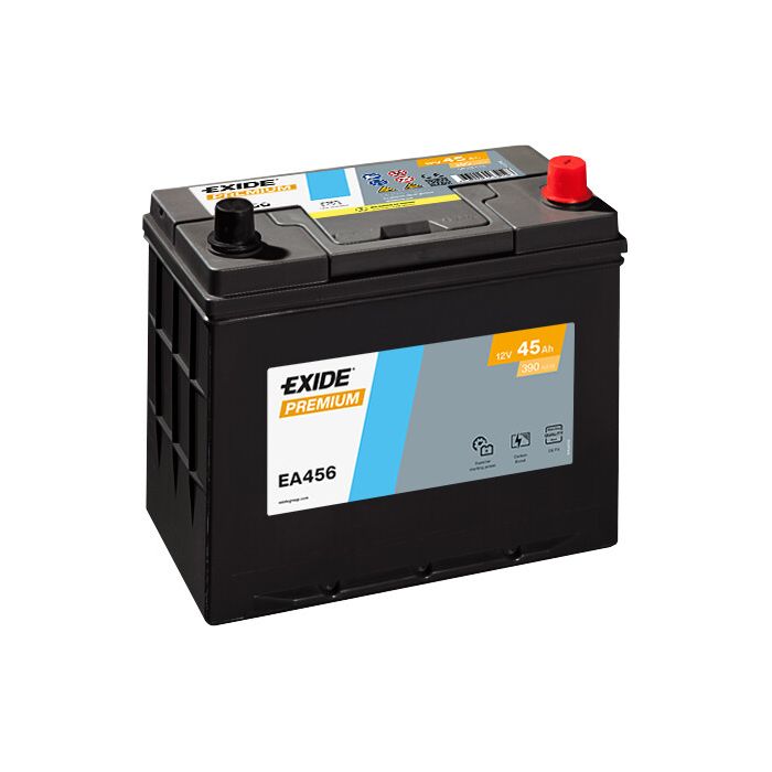 Batterie de démarrage Exide Premium EA456 12 V 45 Ah 390 A – Plomb-acide (sans entretien)
