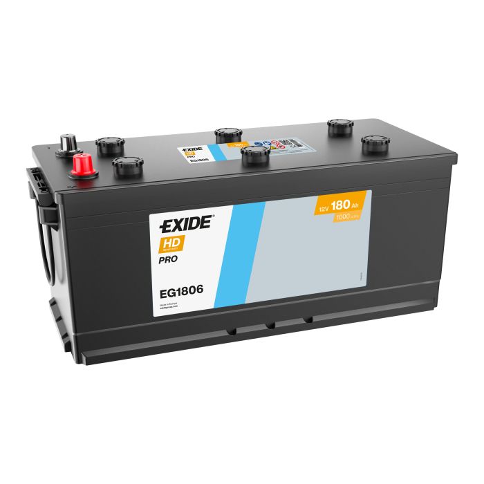 Batterie de démarrage Exide StartPRO EG1806 12 V 180 Ah 1000 A – Plomb-acide (sans entretien)