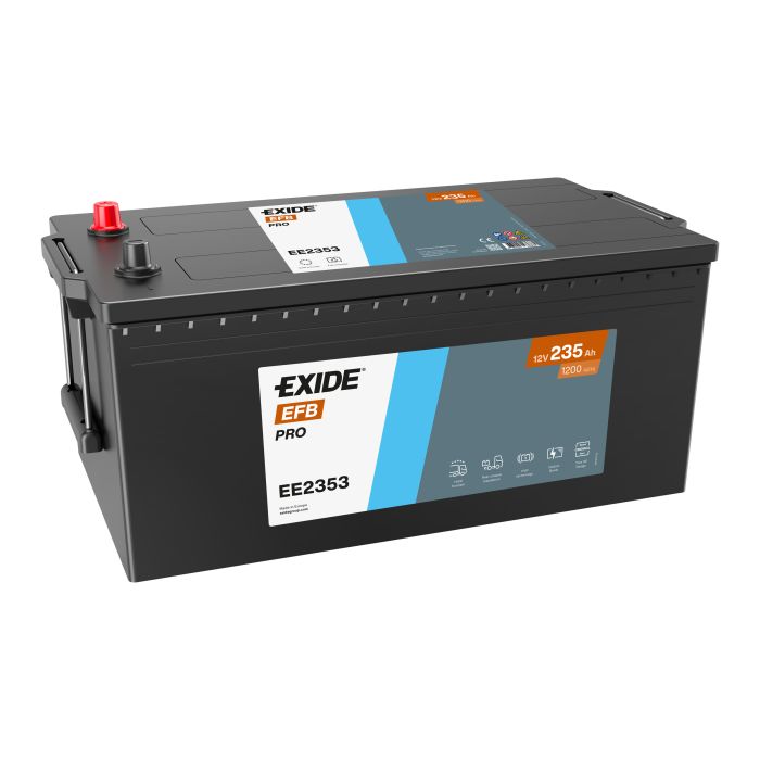 Batterie de démarrage Exide Strong PRO EFB+ EE2353 12 V 235 Ah 1200 A – EFB
