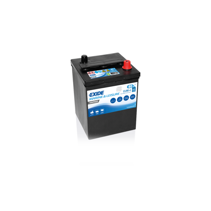 Batterie de démarrage Exide Vintage EU80-6 6 V 80 Ah 600 A – Plomb-acide (sans entretien)
