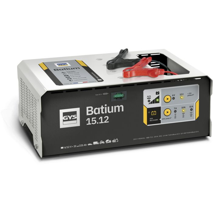 Chargeur de batterie GYS Batium 15.12 6 V et 12 V 