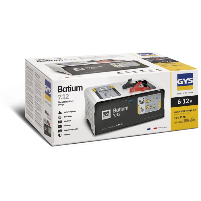Chargeur de batterie GYS Batium 7.12 6 V et 12 V 