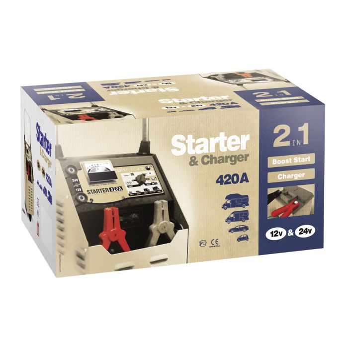 Chargeur-démarreur GYS Neostart 420 12 V / 24 V 