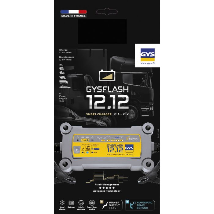 Chargeur de batterie Gys Gysflash 12.12 12 V 