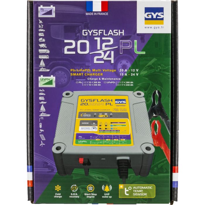 Chargeur de batterie GYS Gysflash 20.12/24 PL 24 V 