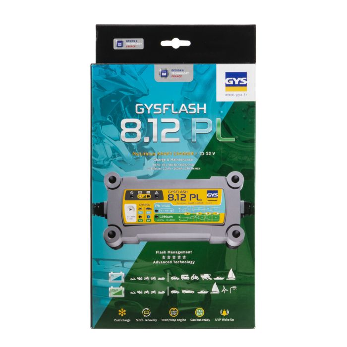 Chargeur de batterie Gys Gysflash 8.12 PL 12 V 