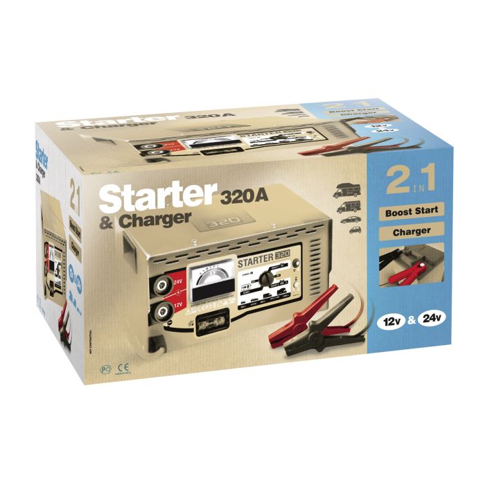 Chargeur-démarreur de batterie GYS Neostart 320 12/24 V 