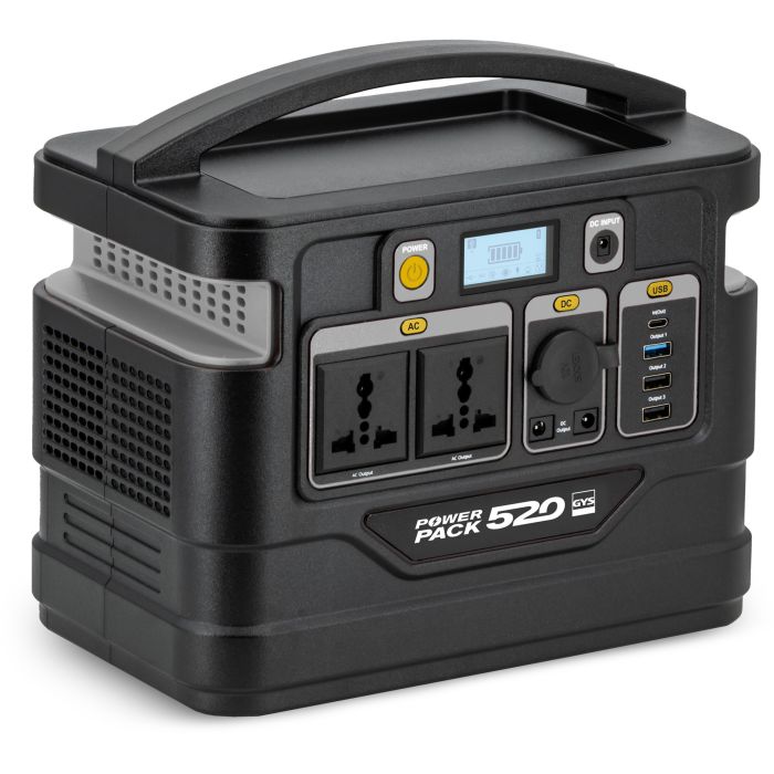 Source d'énergie mobile Gys Power Pack 520 avec convertisseur DC/AC 