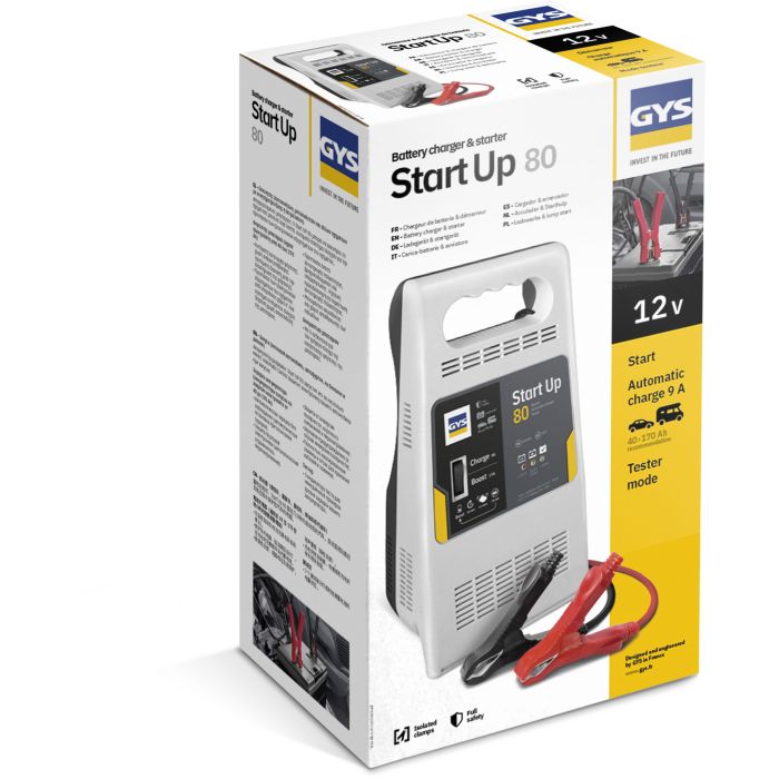 Chargeur-démarreur GYS Start Up 80 12 V 40 à 170 Ah 