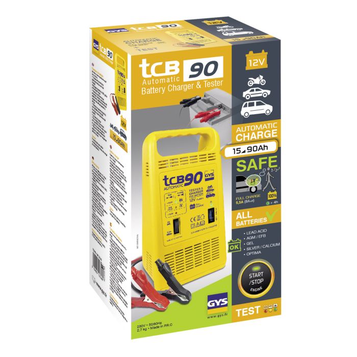 Chargeur de batterie GYS TCB 90 Automatic 12 V 15 à 90 Ah 