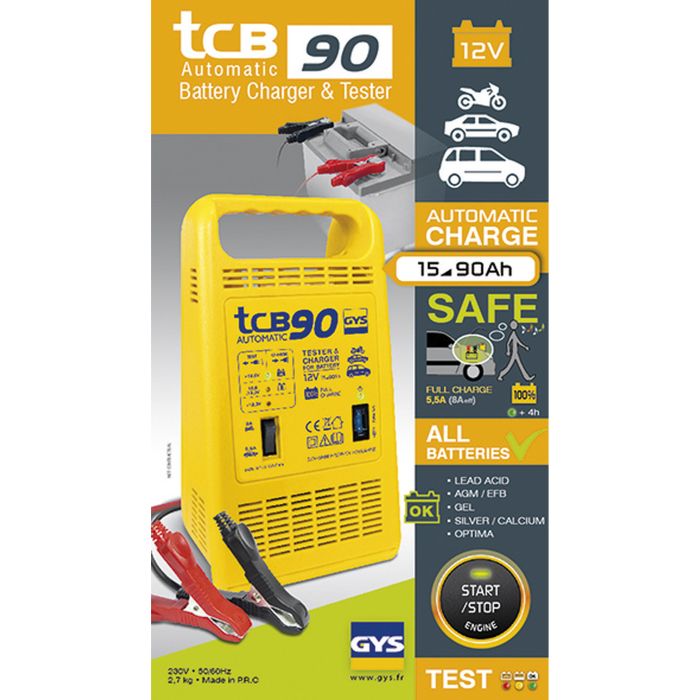 Chargeur de batterie GYS TCB 90 Automatic 12 V 15 à 90 Ah 