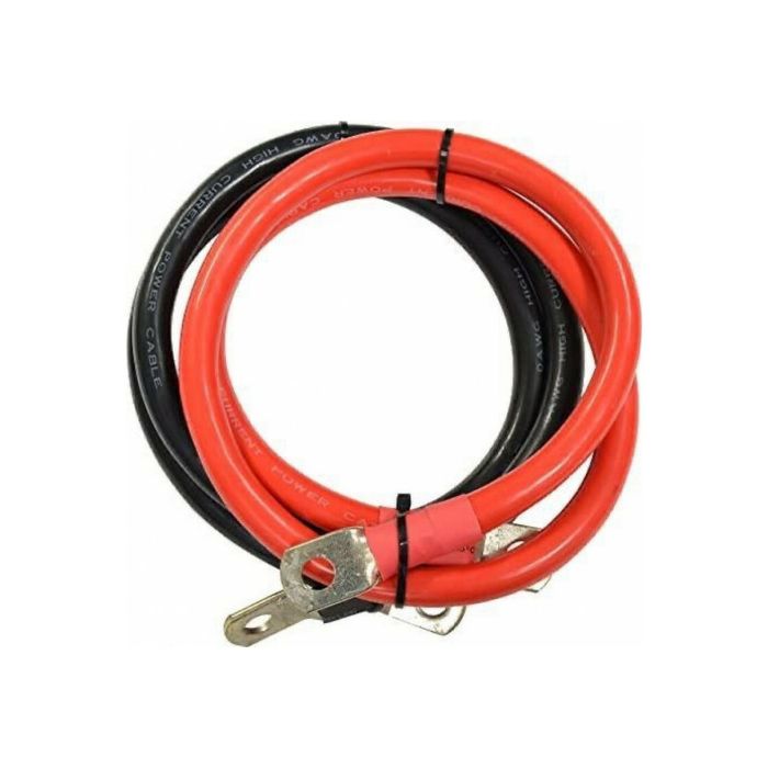 Jeu de câbles de batterie 10 mm² 1,5 m rouge et noir cosses M8 