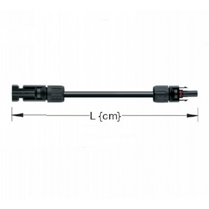 Câble solaire 4 mm² 20 m connecteurs MC4 mâle et femelle 