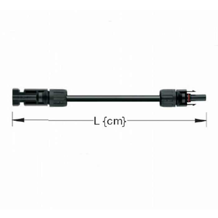 Câble solaire 6 mm² 40 m connecteurs MC4 mâle et femelle 