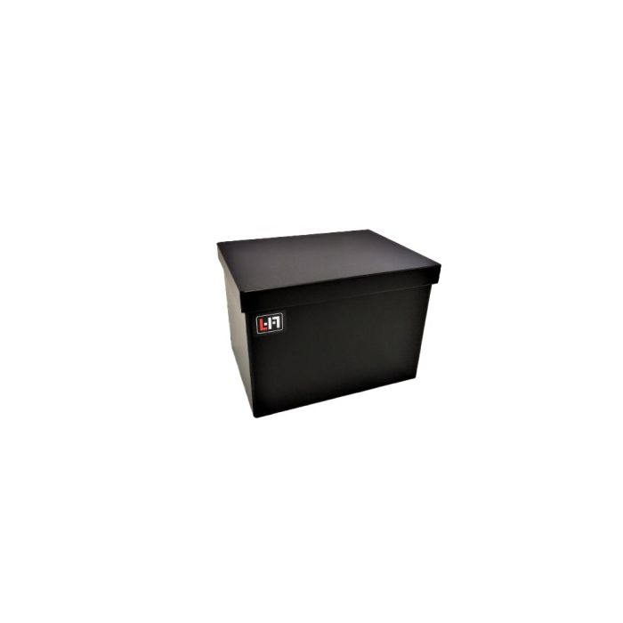 Bac à batterie PE noir avec couvercle pour 2 batteries 105 Ah 
