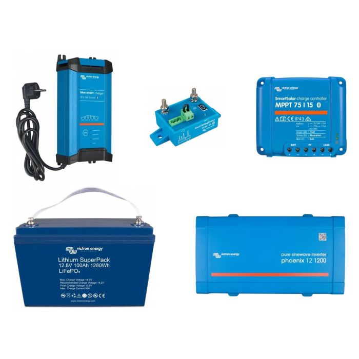 Kit énergie Victron Energy camping-car 12 V 100 Ah lithium 1200 W – Lithium
