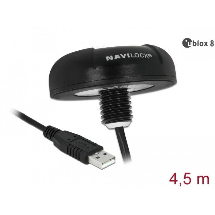 Récepteur GNSS USB u-blox 8 antenne intégrée câble 4,5 m 