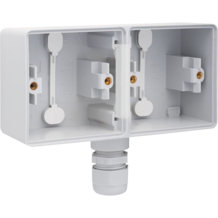 Boîtier en saillie double horizontal Niko WCD entrée M20 gris 