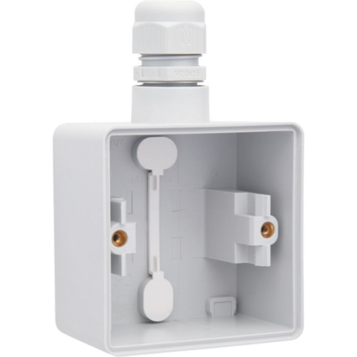 Boîtier en saillie simple Niko avec presse-étoupe M20 gris IP55 