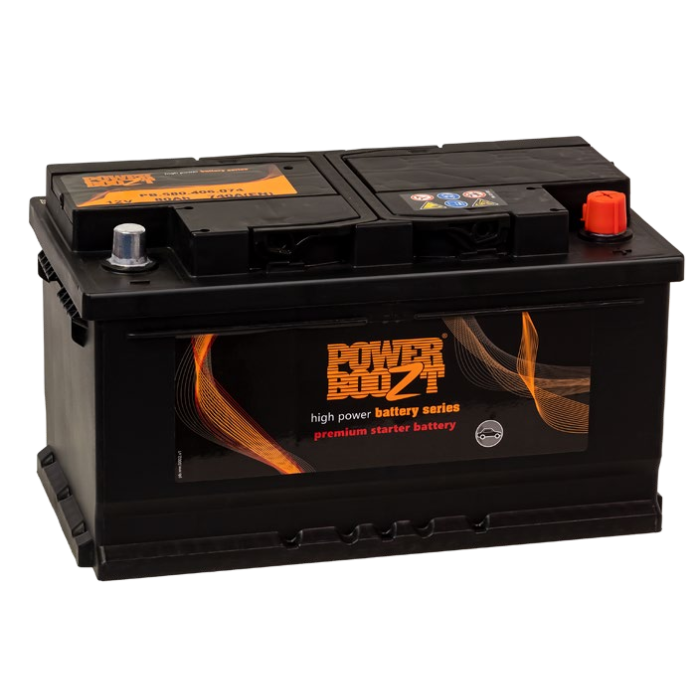 Batterie de démarrage Powerboozt Premium Start PB.580.406 12 V 80 Ah 740 A – Plomb-acide (sans entretien)