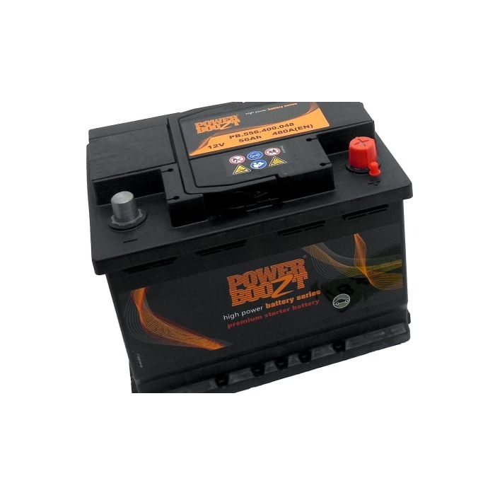 Batterie de démarrage Powerboozt Premium Start 12 V 60 Ah 480 A – Plomb-acide (sans entretien)