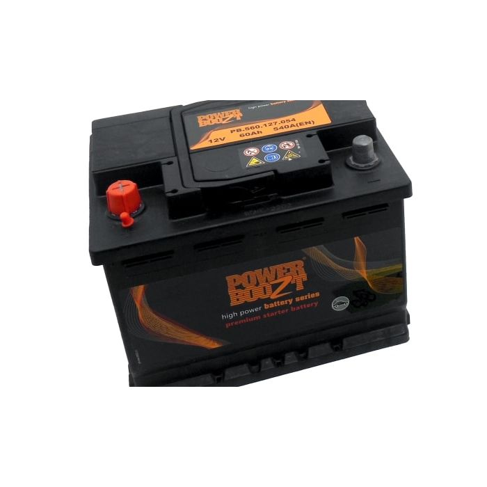 Batterie de démarrage Powerboozt Premium Start 12 V 60 Ah 540 A – Plomb-acide (sans entretien)