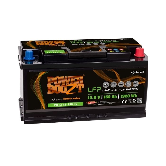 Batterie lithium LiFePO4 Powerboozt PB.Li.12.150 12,8 V 150 Ah – Lithium LiFePO4