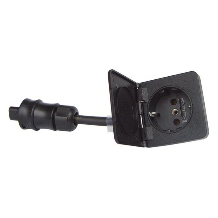 Prise de courant Schuko encastrée Ratio WCD 16 A noire 1 voie 