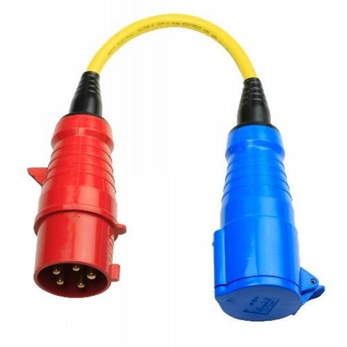 Adaptateur triphasé vers monophasé 32 A 250 V Ratio 