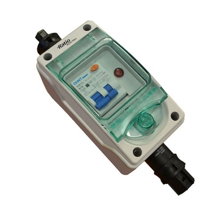 Coffret d'alimentation de quai Ratio AC16 RCBO 30 mA / 16 A 
