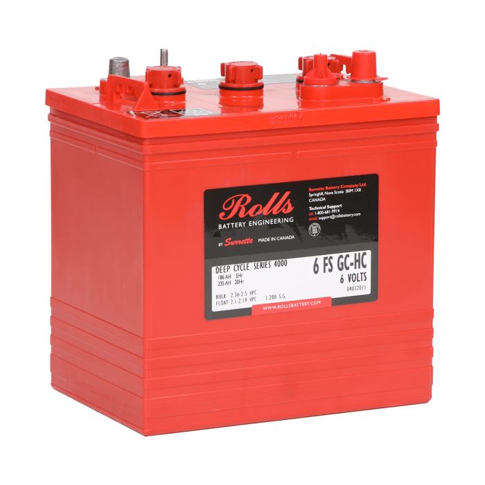 Batterie à décharge lente Rolls EC6-230 6 V 235 Ah – Plomb-acide (électrolyte liquide)