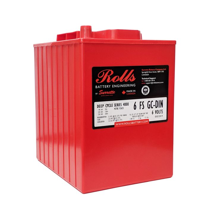 Batterie à décharge lente plomb-acide Rolls EC6-240 6 V 250 Ah – Plomb-acide (électrolyte liquide)