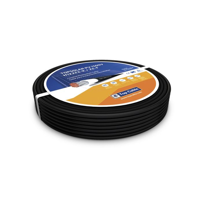 Câble solaire noir 4 mm² TopSolar, rouleau de 100 m 