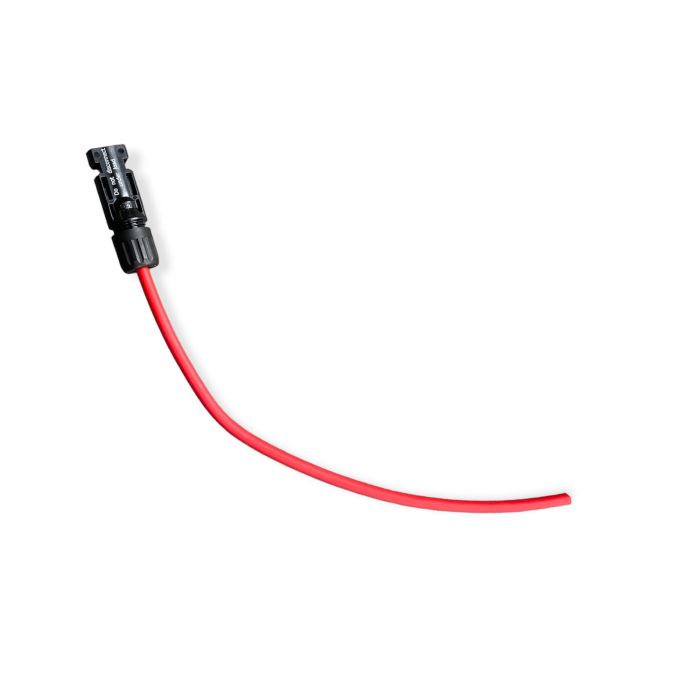 Câble solaire TopSolar 6 mm² rouge 30 cm MC4 mâle vers fil nu 