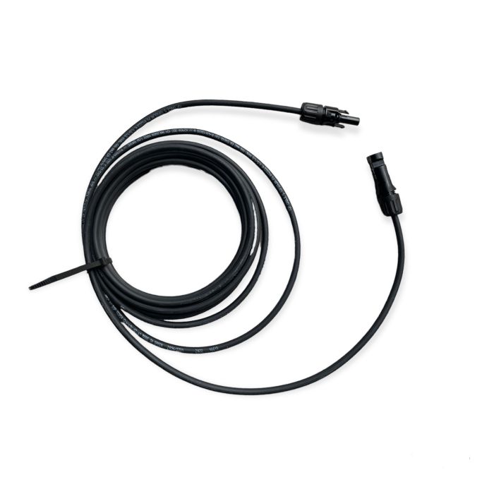 Câble solaire 6 mm² noir 5 m connecteurs MC4 mâle/femelle TopSolar 