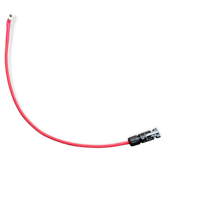 Câble solaire 6 mm² rouge 50 cm cosse M6 / MC4 mâle TopSolar 