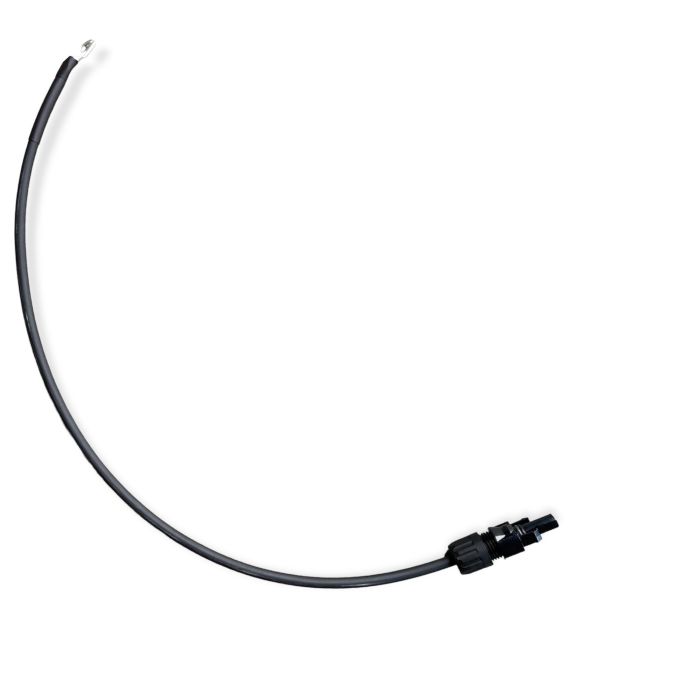 Câble d'adaptation solaire 6 mm² noir 50 cm cosse M6 / MC4 femelle TopSolar 
